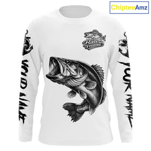 Load image into Gallery viewer, White Bass Fishing Tattoo Custom Fishing Shirts, Bass Fishing Shirts Long Sleeve NBT451