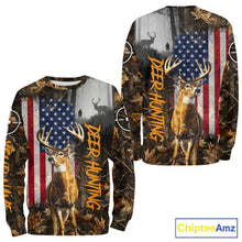 Load image into Gallery viewer, Orange Deer Hunting Camouflage Personalized Hunting Shirt, Hoodie Hunting Shirt For Men NBT308