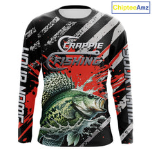 Load image into Gallery viewer, Custom Crappie Long Sleeve Tournament Fishing Shirts, Crappie Fishing Jerseys NBT713