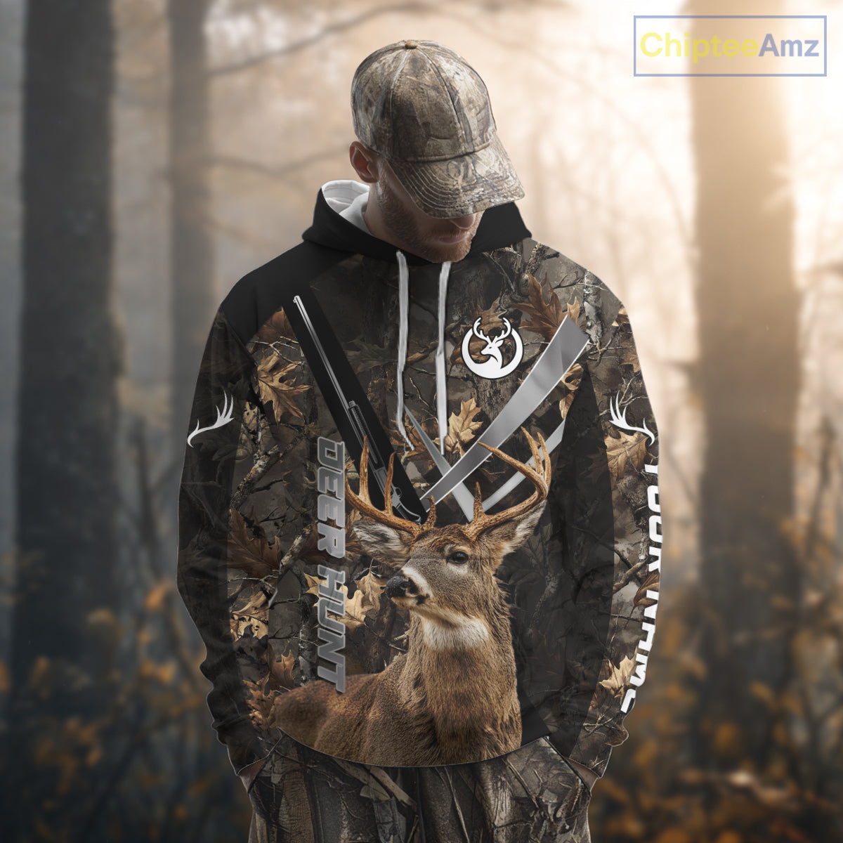 Whitetail Deer Hunting 3D All Over Printed Hoodie, Sweatshirt Hunting for Men NBT315