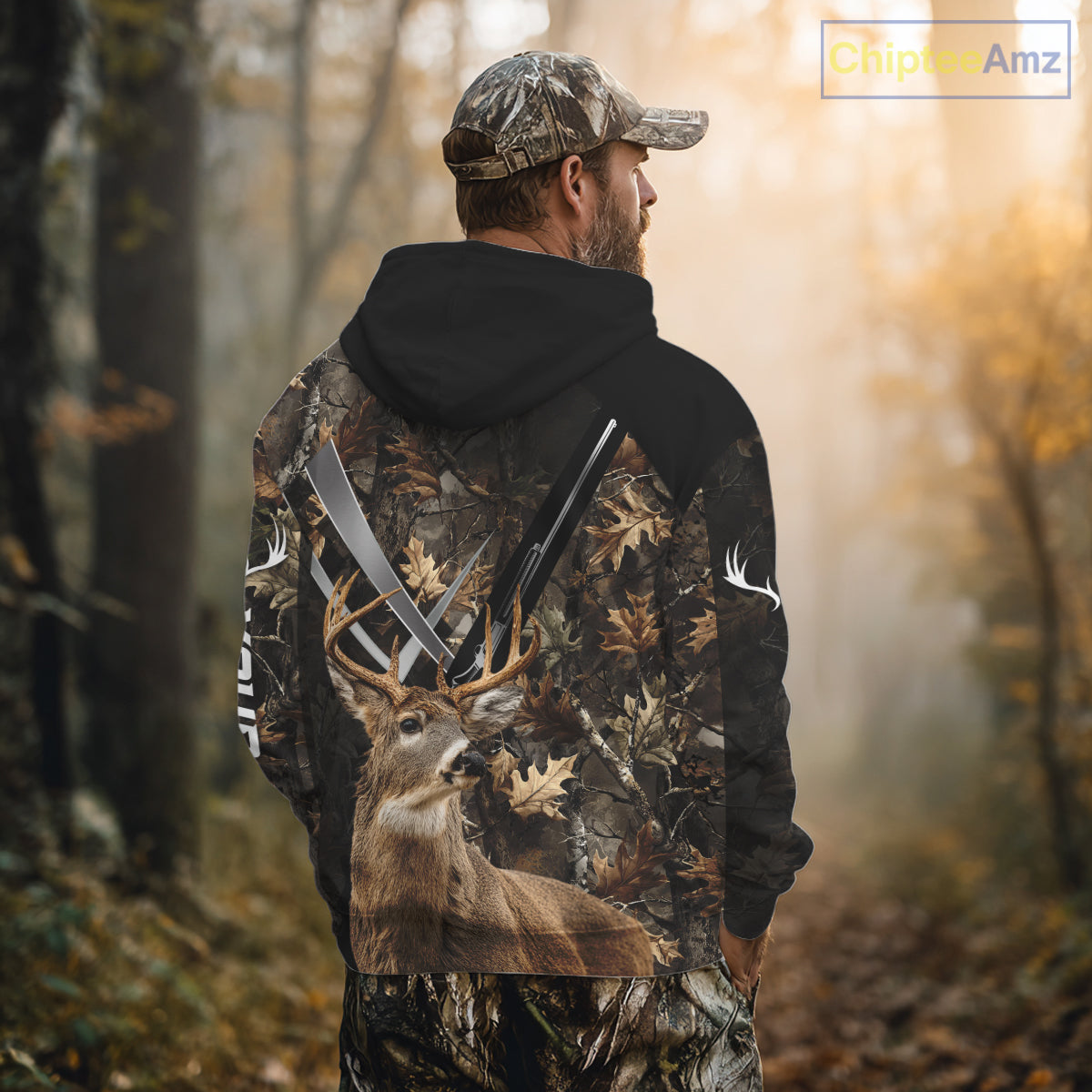 Whitetail Deer Hunting 3D All Over Printed Hoodie, Sweatshirt Hunting for Men NBT315
