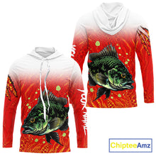 Load image into Gallery viewer, Personalized Crappie Fishing Jerseys For Fishing Team, Custom Name Fishing Shirt Long Sleeve Hooded NBT409
