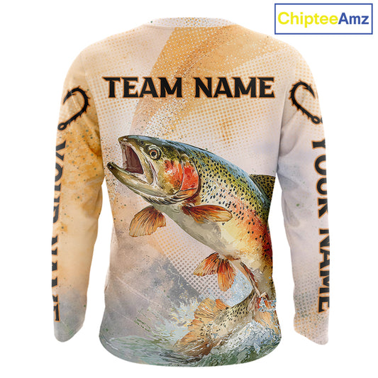 Rainbow Trout Fishing Jerseys For Fishing Team, Trout Fishing Shirts Long Sleeve NBT412
