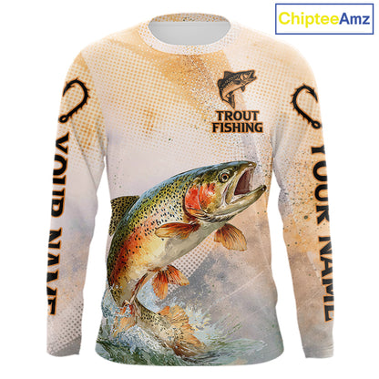 Rainbow Trout Fishing Jerseys For Fishing Team, Trout Fishing Shirts Long Sleeve NBT412