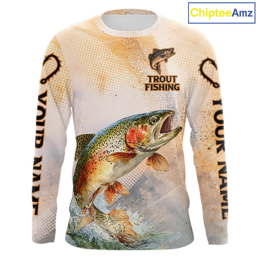 Rainbow Trout Fishing Jerseys For Fishing Team, Trout Fishing Shirts Long Sleeve NBT412