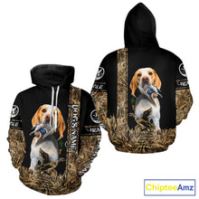Load image into Gallery viewer, Duck Hunting with Beagle Dog Camo Custom Name All Over Print Shirts, Hunting Gifts NBT120
