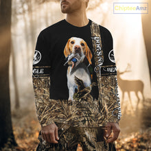 Load image into Gallery viewer, Duck Hunting with Beagle Dog Camo Custom Name All Over Print Shirts, Hunting Gifts NBT120