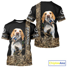 Load image into Gallery viewer, Duck Hunting with Beagle Dog Camo Custom Name All Over Print Shirts, Hunting Gifts NBT120