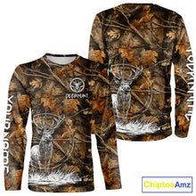 Load image into Gallery viewer, Deer Hunting Full Forest Camo 3D Printing Custom Name Shirts, Deer Hunting Clothes NBT126