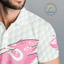Load image into Gallery viewer, Custom Pink Summer Pattern Mens Golf Polo Shirts Summer Golf Shirt For Vacation, Golf Team Shirt NBT733