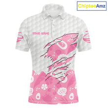 Load image into Gallery viewer, Custom Pink Summer Pattern Mens Golf Polo Shirts Summer Golf Shirt For Vacation, Golf Team Shirt NBT733