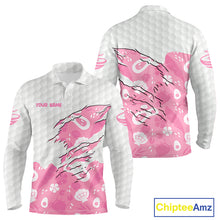 Load image into Gallery viewer, Custom Pink Summer Pattern Mens Golf Polo Shirts Summer Golf Shirt For Vacation, Golf Team Shirt NBT733