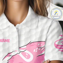 Load image into Gallery viewer, Custom Pink Summer Pattern Womens Golf Polo Shirts Summer Golf Shirt For Vacation, Golf Team Shirt NBT733