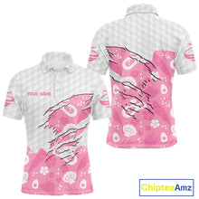 Load image into Gallery viewer, Custom Pink Summer Pattern Mens Golf Polo Shirts Summer Golf Shirt For Vacation, Golf Team Shirt NBT733