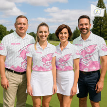Load image into Gallery viewer, Custom Pink Summer Pattern Mens Golf Polo Shirts Summer Golf Shirt For Vacation, Golf Team Shirt NBT733