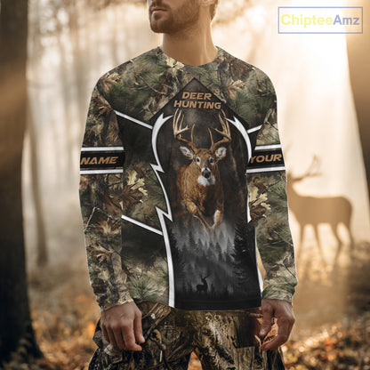 Deer Hunting Forest Camo 3D All Over Printed Shirts - Mule Deer Hunting Season, Hunting Clothes NBT35