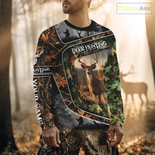 Load image into Gallery viewer, Deer Hunting Custom Name Camo Shirts - Personalized Hunting Clothes for Deer Hunting Season NBT38
