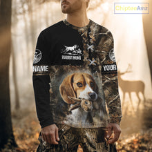 Load image into Gallery viewer, Rabbit Hunting Forest Camo 3D All Over Printed Custom Name Shirt, Rabbit Hunting Gifts NBT141