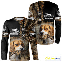 Load image into Gallery viewer, Rabbit Hunting Forest Camo 3D All Over Printed Custom Name Shirt, Rabbit Hunting Gifts NBT141