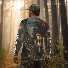 Load image into Gallery viewer, Custom Rabbit Hunting Beagle Dog US Flag Camouflage 3D Shirts, Rabbit Hunting Clothes NBT229