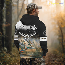 Load image into Gallery viewer, Personalized Duck Hunting Camo Waterfowl 3D All Over Printed Shirts, Hunting Gifts NBT145