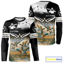 Load image into Gallery viewer, Personalized Duck Hunting Camo Waterfowl 3D All Over Printed Shirts, Hunting Gifts NBT145