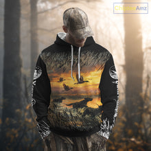 Load image into Gallery viewer, Duck Hunting Mallard Duck with Black Labrador Retriever Dog Custom Name Shirts, Hunting Gifts NBT146