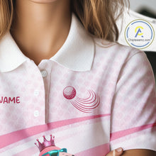 Load image into Gallery viewer, Funny Pink Flamingo Golf Polo Shirt For Women Custom Flamingo Golfer Pattern Golf Shirts, Golf Attire NBT518