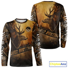 Load image into Gallery viewer, Brown Camo Deer Hunting All Over Printing Shirt with Big Buck - Hunting Clothes for Men NBT50
