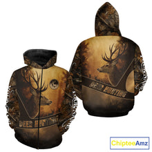 Load image into Gallery viewer, Brown Camo Deer Hunting All Over Printing Shirt with Big Buck - Hunting Clothes for Men NBT50
