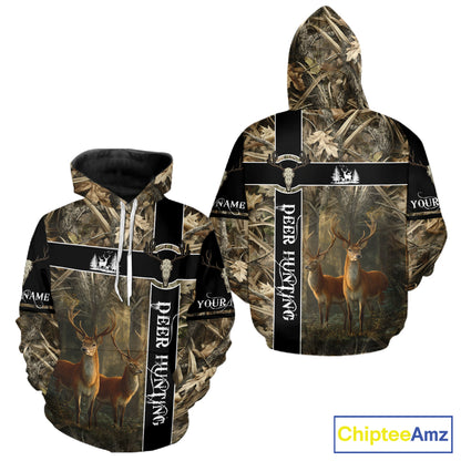 Best Camouflage Deer Hunting Shirt for Hunter, Deer Hunting Crew Shirt, Hunting Gifts NBT53