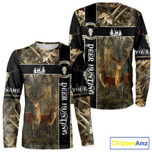 Load image into Gallery viewer, Best Camouflage Deer Hunting Shirt for Hunter, Deer Hunting Crew Shirt, Hunting Gifts NBT53