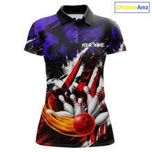 Load image into Gallery viewer, Custom Bowling Quarter Zip Shirt For Women USA Flag Bowling Jersey Polo &amp; 1/4 Zip Bowling Team Shirts NBT880