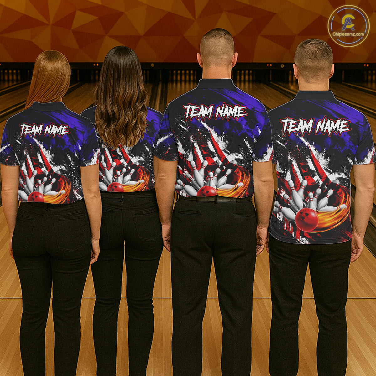 Custom Bowling Quarter Zip Shirt For Women USA Flag Bowling Jersey Polo & 1/4 Zip Bowling Team Shirts NBT880