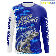 Load image into Gallery viewer, Personalized Bass Fishing Shirts, Bass Fishing Shirts Long Sleeve Fishing Tournament Shirts NBT437
