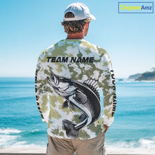 Load image into Gallery viewer, Custom Walleye Fishing Camo Long Sleeve Fishing Shirts, Personalized Walleye Fishing Team Jerseys NBT697