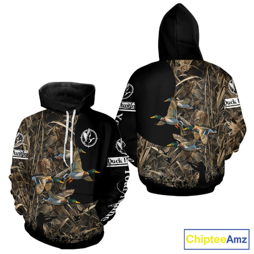 Mallard Duck Custom Camo 3D Hunting Shirts Best Hunting Clothes For Duck Hunting Season NBT264