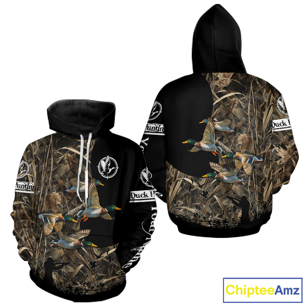 Mallard Duck Custom Camo 3D Hunting Shirts Best Hunting Clothes For Duck Hunting Season NBT264