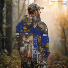 Load image into Gallery viewer, Pennsylvania Flag Deer Hunting Hoodie, Longsleeve Shirt, Brown Camo Custom Name NBT05