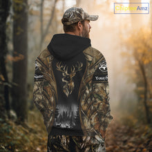 Load image into Gallery viewer, Brown Camo Deer Hunting 3D Prints Custom Name Shirts, Deer Hunting Clothes, Hunting Gifts NBT111