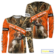 Load image into Gallery viewer, Duck Hunting Orange Camo Custom Name 3D Full Printing Shirts, Hunting Apparel for Duck Hunter NBT114