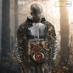 Boar Hunting Camouflage 3D All Over Printed Shirts, Personalized Hunting Clothing, Boar Hunting Camo Shirt NBT210