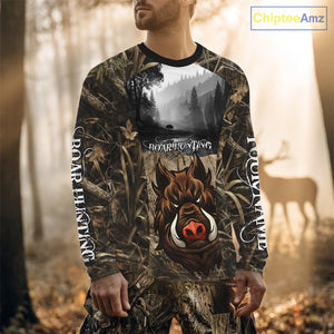 Boar Hunting Camouflage 3D All Over Printed Shirts, Personalized Hunting Clothing, Boar Hunting Camo Shirt NBT210