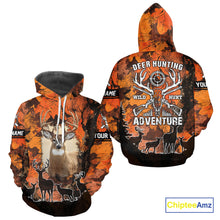 Load image into Gallery viewer, Orange Camo Deer Hunting 3D All Over Print Shirt, Custom Name Big Game for the Deer Hunter NBT30