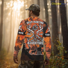 Load image into Gallery viewer, Orange Camo Deer Hunting 3D All Over Print Shirt, Custom Name Big Game for the Deer Hunter NBT30
