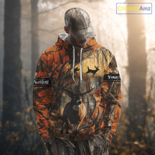 Load image into Gallery viewer, Fall Season Orange Camo Whitetail Deer Hunting Shirt - Hunting Clothes for Men, Deer Hunting Gifts NBT31