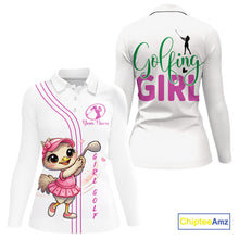 Load image into Gallery viewer, Funny Ostrich Womens Golf Polo Shirts, Cute Women's Golf Shirts, Girls Golf Shirts NBT495