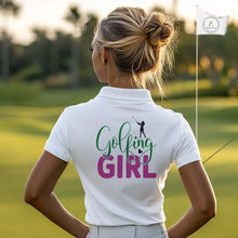 Load image into Gallery viewer, Funny Ostrich Womens Golf Polo Shirts, Cute Women's Golf Shirts, Girls Golf Shirts NBT495