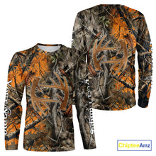 Load image into Gallery viewer, Deer Hunting Full Camo Printing Custom Name Shirts, Best Deer Hunting Clothes for Men NBT154
