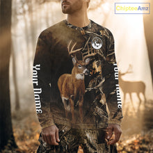 Load image into Gallery viewer, Deer Hunting Brown Camouflage Custom Name 3D Printing Shirt for Men, Deer Hunting Gifts NBT160